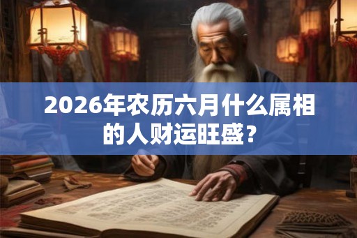 2026年农历六月什么属相的人财运旺盛? 2026年农历六月什么属相的人财运旺盛?