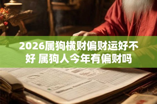 2026属狗横财偏财运好不好 属狗人今年有偏财吗