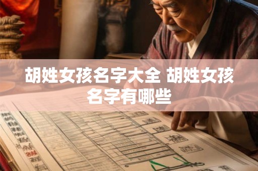胡姓女孩名字大全 胡姓女孩名字有哪些