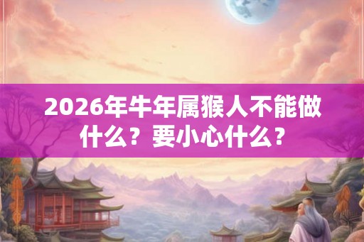 2026年牛年属猴人不能做什么?要小心什么? 2026年牛年属猴人不能做什么?要小心什么?