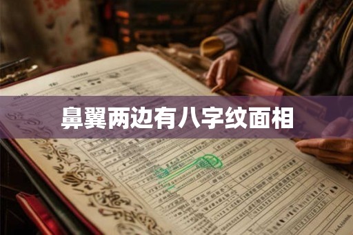 鼻翼两边有八字纹面相 鼻翼两边有八字纹面相