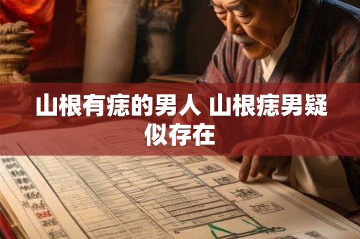 山根有痣的男人 山根痣男疑似存在