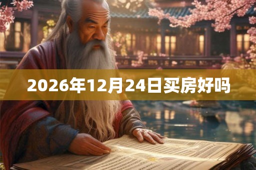 2026年12月24日买房好吗
