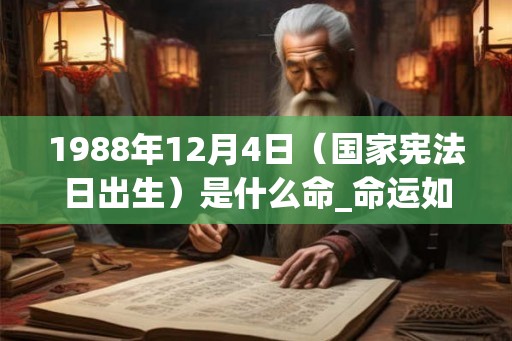 1988年12月4日（国家宪法日出生）是什么命_命运如何
