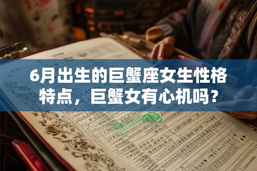 6月出生的巨蟹座女生性格特点,巨蟹女有心机吗? 6月出生的巨蟹座女生性格特点,巨蟹女有心机吗?