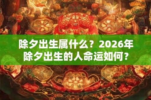 除夕出生属什么？2026年除夕出生的人命运如何？