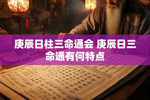 庚辰日柱三命通会 庚辰日三命通有何特点 庚辰日柱三命通会 庚辰日三命通有何特点
