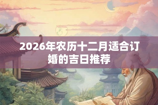 2026年农历十二月适合订婚的吉日推荐 2026年农历十二月适合订婚的吉日推荐