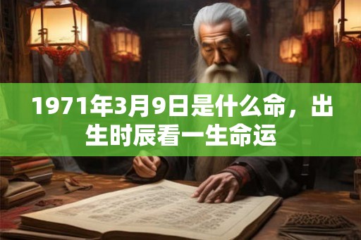 1971年3月9日是什么命，出生时辰看一生命运