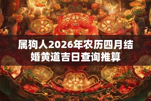 属狗人2026年农历四月结婚黄道吉日查询推算
