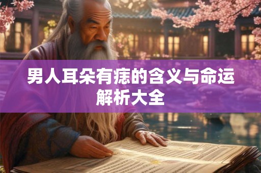 男人耳朵有痣的含义与命运解析大全