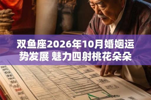 双鱼座2026年10月婚姻运势发展 魅力四射桃花朵朵开 双鱼座2026年10月婚姻运势发展 魅力四射桃花朵朵开