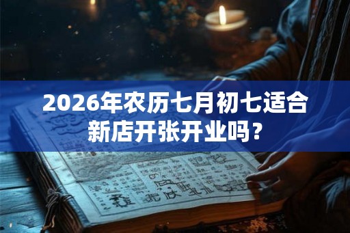 2026年农历七月初七适合新店开张开业吗？