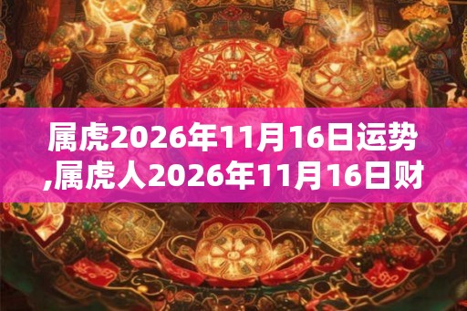 属虎2026年11月16日运势,属虎人2026年11月16日财运,生肖虎2026年11月16日运势