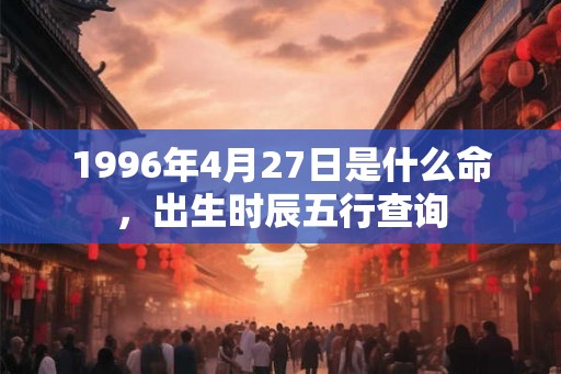 1996年4月27日是什么命,出生时辰五行查询 1996年4月27日是什么命,出生时辰五行查询