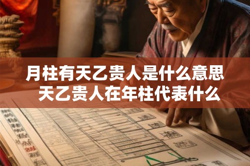 月柱有天乙贵人是什么意思  天乙贵人在年柱代表什么