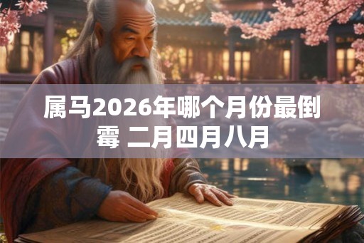 属马2026年哪个月份最倒霉 二月四月八月