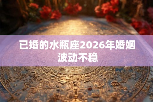 已婚的水瓶座2026年婚姻 波动不稳