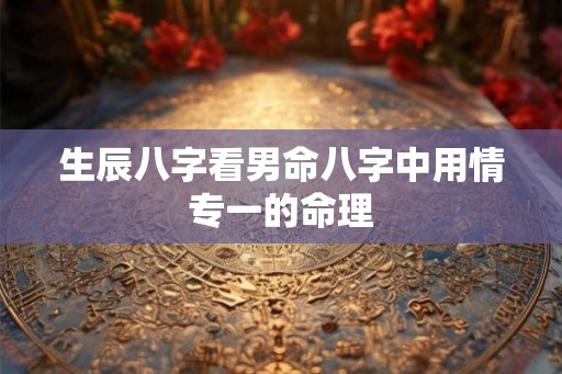 生辰八字看男命八字中用情专一的命理