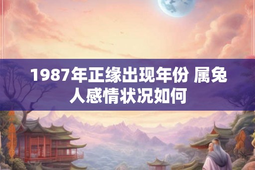 1987年正缘出现年份 属兔人感情状况如何