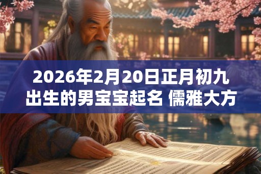 2026年2月20日正月初九出生的男宝宝起名 儒雅大方 2026年2月20日正月初九出生的男宝宝起名 儒雅大方