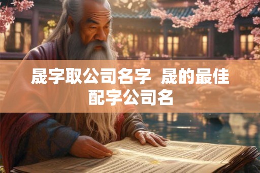 晟字取公司名字  晟的最佳配字公司名