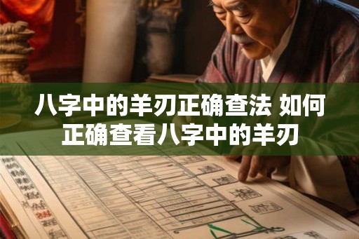 八字中的羊刃正确查法 如何正确查看八字中的羊刃