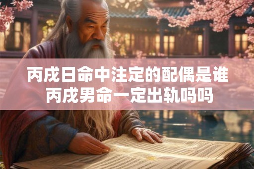 丙戌日命中注定的配偶是谁 丙戌男命一定出轨吗吗