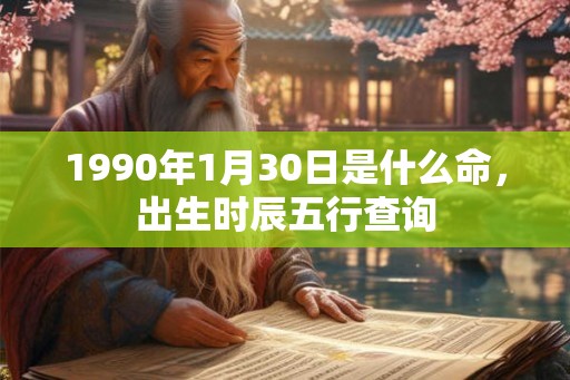 1990年1月30日是什么命，出生时辰五行查询