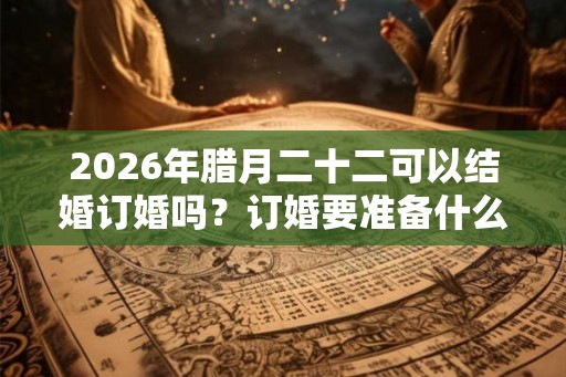 2026年腊月二十二可以结婚订婚吗？订婚要准备什么？