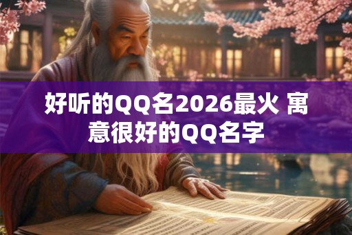 好听的QQ名2026最火 寓意很好的QQ名字
