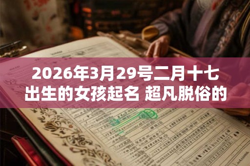 2026年3月29号二月十七出生的女孩起名 超凡脱俗的名字