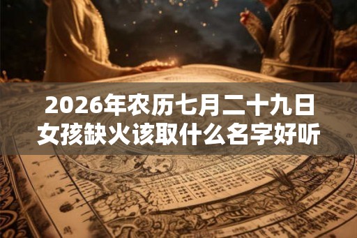 2026年农历七月二十九日女孩缺火该取什么名字好听？