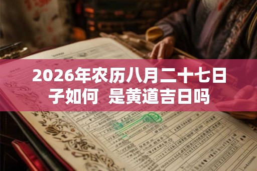 2026年农历八月二十七日子如何  是黄道吉日吗