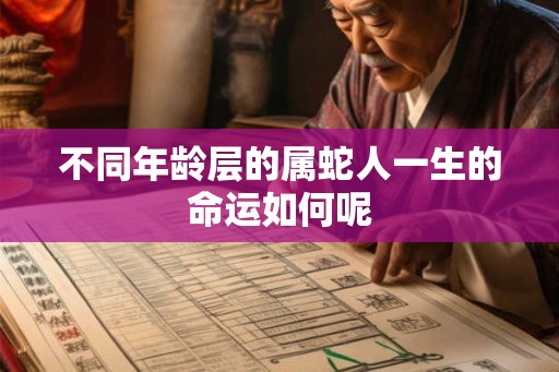 不同年龄层的属蛇人一生的命运如何呢