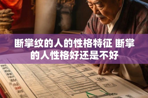 断掌纹的人的性格特征 断掌的人性格好还是不好