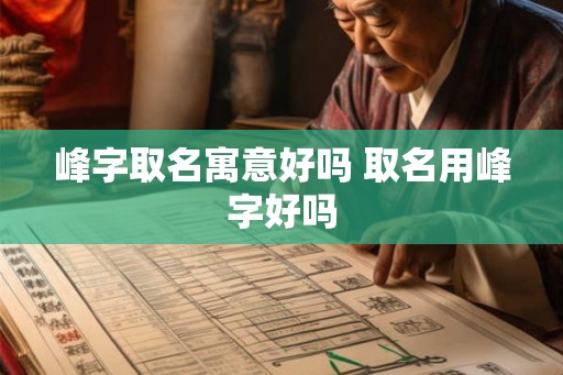 峰字取名寓意好吗 取名用峰字好吗