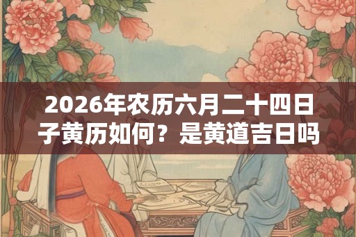 2026年农历六月二十四日子黄历如何？是黄道吉日吗？