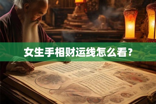 女生手相财运线怎么看？