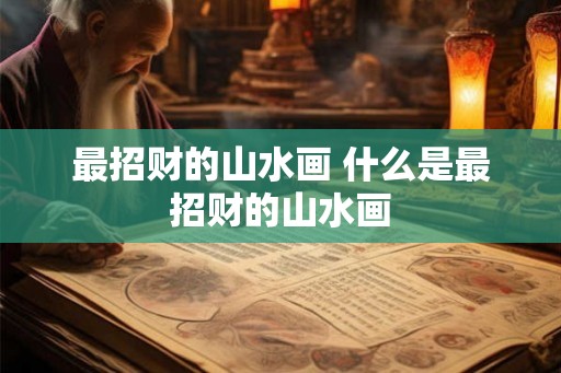 最招财的山水画 什么是最招财的山水画