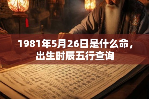 1981年5月26日是什么命,出生时辰五行查询 1981年5月26日是什么命,出生时辰五行查询