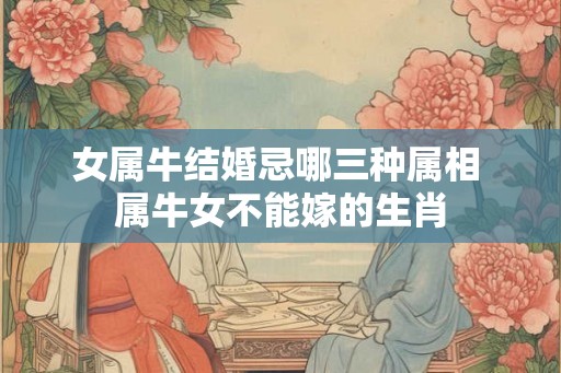 女属牛结婚忌哪三种属相 属牛女不能嫁的生肖