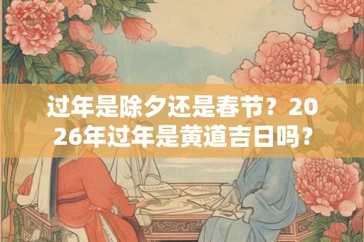 过年是除夕还是春节？2026年过年是黄道吉日吗？