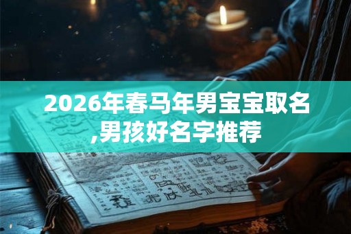 2026年春马年男宝宝取名,男孩好名字推荐