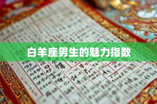 白羊座男生的魅力指数
