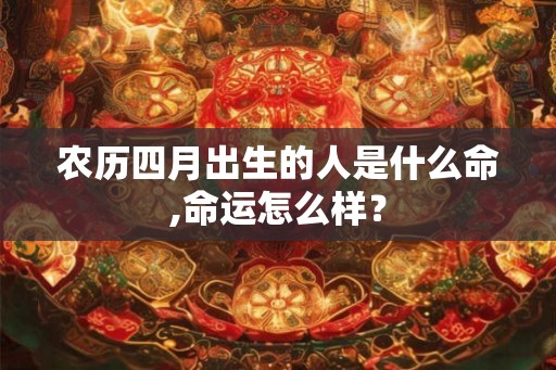 农历四月出生的人是什么命,命运怎么样？