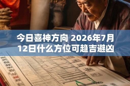 今日喜神方向 2026年7月12日什么方位可趋吉避凶 今日喜神方向 2026年7月12日什么方位可趋吉避凶