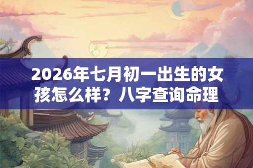 2026年七月初一出生的女孩怎么样？八字查询命理