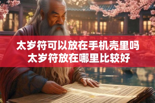太岁符可以放在手机壳里吗 太岁符放在哪里比较好
