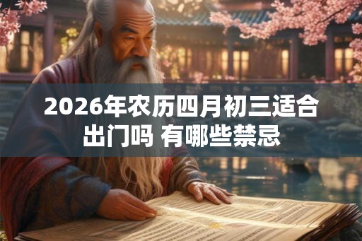 2026年农历四月初三适合出门吗 有哪些禁忌